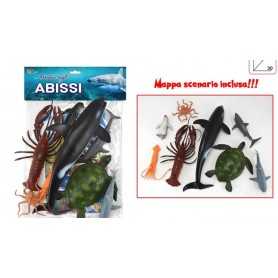 Busta Animali Oceano Abissi Giganti per Bambini 8 Pezzi con Fondale in Carta 27607 Toys Garden 3 Anni+