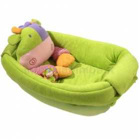 Tappeto Gioco Neonato Morbido in Spugna Mucca Verde 102x135 cm con Sponde Eurobimbo 0 Mesi+