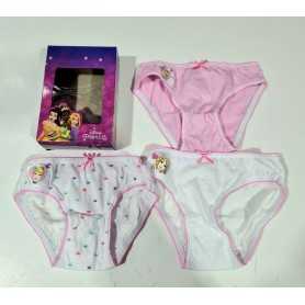 Mutandine Principesse Disney 2-3 Anni Bambina Rosa e Bianco Set 3 Slip 900185