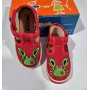 Scarpe Primi Passi Bambino 20 Rosso Occhietti con Velcro in Tela Made in Italy 70 Pokerino Granchio