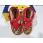Scarpe Bambino 22 Rosso Occhietti con Velcro in Tela Made in Italy 70 Pokerino Granchio