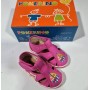 Sandali Primi Passi Bambina 20 Rosa con Velcro in Tela Made in Italy 65 Pokerino Barchetta
