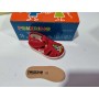 Sandali Primi Passi Bambino 19 Rosso con Velcro in Tela Made in Italy 65 Pokerino Clown