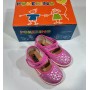 Ballerine Bambina in Tessuto 22 Rosa con Velcro Made in Italy 60 Pokerino Cuori Argento