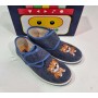 Scarpe Bambino Tela 26 Blu con Velcro Made in Italy 68 Pokerino Tigre