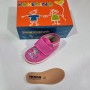 Pantofole Bambina 21 Rosa Chiuse con Velcro in Tela Made in Italy 350 Pokerino Snake