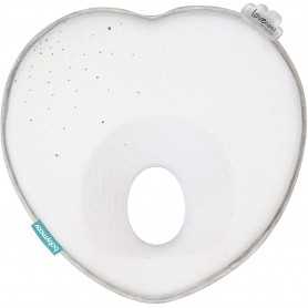 Cuscino Testa Piatta Neonato Plagiocefalia per la Prevenzione e Cura della Testa Piatta in Memory Foam Antisoffoco Bianco