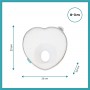 Cuscino Testa Piatta Neonato Plagiocefalia per la Prevenzione e Cura della Testa Piatta in Memory Foam Antisoffoco Bianco