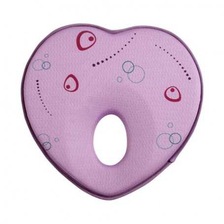 Cuscino Testa Piatta Neonato Plagiocefalia per la Prevenzione e Cura della Testa Piatta in Memory Foam Antisoffoco Rosa
