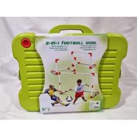 Porta Calcio Bambini Pieghevole Set 1 o 2 Porte da Calcio con Rete e Valigetta Portatile 5 Anni+