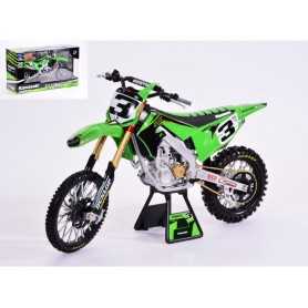 Kawasaki KX 450 Eli Tomac Modellino Moto in Metallo Originale Scala 1:6 49693 NewRay 8 Anni+