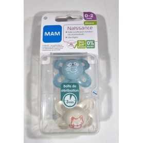 Ciuccio Mam 0-2 mesi Silicone Maschio Original Confezione da 2 Ciucci Volpe-Procione Colors of Nature