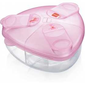 Dosatore Latte in Polvere per Neonati Mam Rosa Milk Box 3 Scomparti