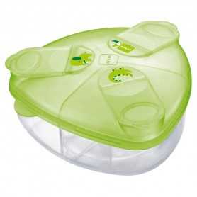 Dosatore Latte in Polvere per Neonati Mam Verde Milk Box 3 Scomparti