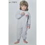 Pigiama Intero Bambino 10 Anni Caldo Cotone Senza Piedi con Zip Grigio Champions 270075 Gary