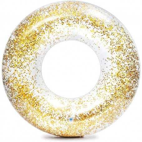 Salvagente Ciambella Sparkling Glitter Oro 1.07m Intex