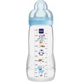 Biberon Mam 330 ml Blu Mare Delfini 6+ Mesi Easy Active Flusso Pappa X