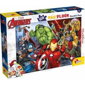 Puzzle Avengers Marvel 108 Pezzi Maxi Double Faces 99771 Lisciani 4 Anni+