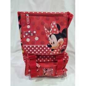Zaino Scuola Minnie Disney Rosso 40 cm Estensibile 380111