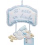 Fiocco Nascita Bimbo con Cicogna è Nato un Bimbo Made in Italy FN01015.B La Chiocciolina