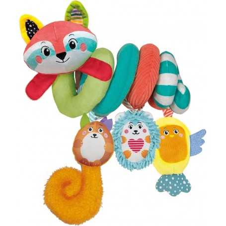 Gioco Passeggino Neonato Spirale Happy Animals Clementoni Baby Morbida Fune 17799 0 Mesi+