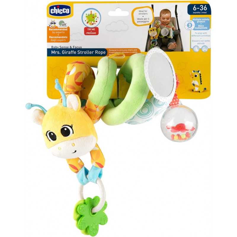 Gioco Passeggino Neonato Spirale Mrs Giraffa Morbida Fune 11562