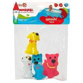 Animali Gommosi per Bambini Cani 4 Pezzi 05558 Globo 0 Mesi+