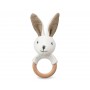 Sonaglio Neonato 3 Mesi+ Cotone Coniglietto con Anello in Legno 3109 Kio Kids
