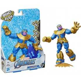 Thanos Flessibile Personaggio 15 cm Avengers Marvel Bend and Flex E8344 Hasbro 4 Anni+
