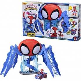 Spidey Quartier Generale Web Quarters con Personaggio e Auto Marvel F1461 Hasbro 3 Anni+