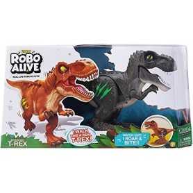 Dinosauro T-Rex Robo Alive Robot con Movimenti, Luci e Suoni Grigio Zuru TY88847 3 Anni+