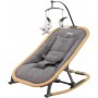 Sdraietta Neonato in Legno Richiudibile Grigio Lucas con Giostrina Migo 500601 0 Mesi+