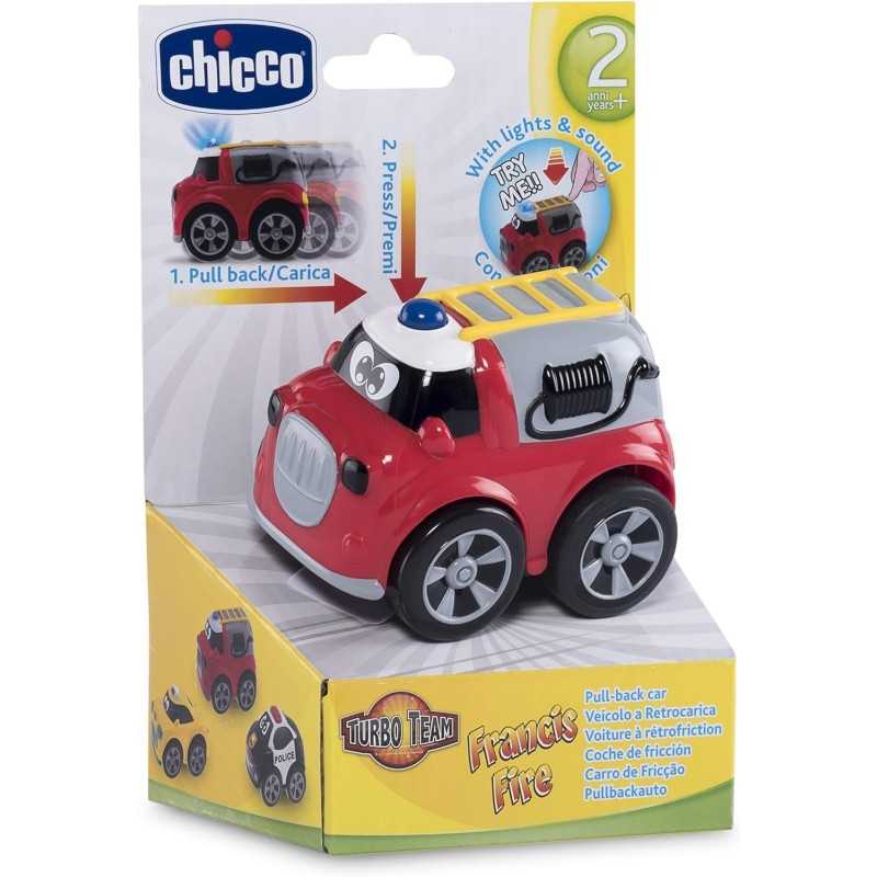 Chicco Gioco Macchinina Retrocarica Turbo Touch Pompieri Fire Trucks Workers 7902 2 Anni