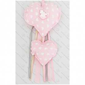 Fiocco Nascita Bimba Piccolo Cuore Rosa 35 cm NG2505 Nazareno Gabrielli