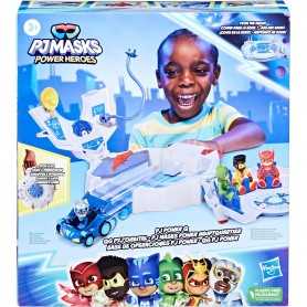 PJ Masks Quartier Generale PJ Power Q con Auto e  Personaggio Gatto Boy F7820 Hasbro 3 Anni+