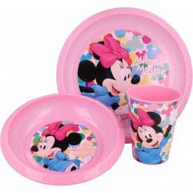 Piatti Minnie Plastica con Bicchiere per Microonde 51100 Stor 3 Anni+ DIsney