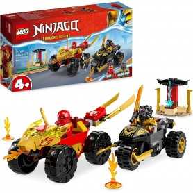 Lego Ninjago 71789 Battaglia su Auto e Moto di Kai e Ras 4 Anni+