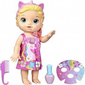 Bambola Baby Alive Glam Spa Unicorn 32 cm con Smalto e Accessori F3564 Hasbro 3 Anni+