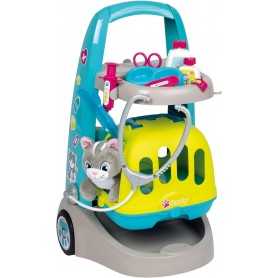 Carrello Veterinario Giocattolo per Bambini con Accessori e Peluche 40402 Smoby 3 Anni+