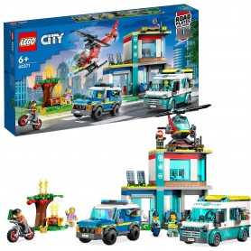 Lego City 60371 Quartier Generale Veicoli d'Emergenza 6 Anni+