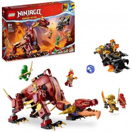 Lego Ninjago 71793 Dragone di Lava Transformer Heatwave 8 Anni+