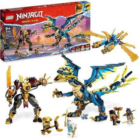 Lego Ninjago 71796 Dragone Elementare vs Mech dell'Imperatrice 9 Anni+
