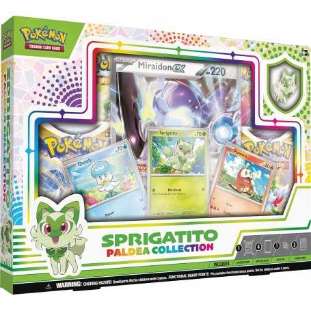 Pokemon Paldea Sprigatito Collezione Carte Box 60284 Game Vision 6 Anni+