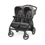 Passeggino Gemellare Peg Perego Book For Two Quarz 2024 con 2 Ovetti Primo Viaggio Lounge e Adattatore