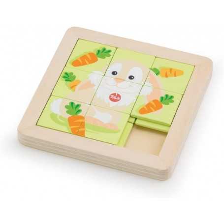 Puzzle in Legno Scorrevole Coniglio Oliviero Trudi 3 Anni+