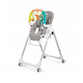 Peg Perego Prima Pappa Follow Me Plus Ice 2025 Seggiolone Pappa Sdraietta con Barra Giochi e Cuscino