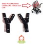 Ganci Telaio Cappottina Carrozzina Cam Fluido Easy Snodo per Parasole Coppia Sinistra+Destra Ricambio Originale