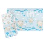 Lenzuola Lettino Neonato 60x120 cm Cotone Set 3 Pezzi Azzurro Orsetto Mongolfiera NG931-1 Nazareno Gabrielli