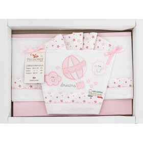 Lenzuola Next To Me Set 3 Pezzi Rosa Mongolfiera Dreams PRLX405/60 Preziosini
