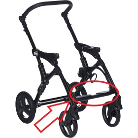 Pedana Poggiapiedi Passeggino Dinamico Cam Ricambio Originale Nero